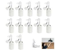 12 Pezzi Portalampada E27 con Cavo, Porta Lampadina E27 Supporto per Lampade a Sospensione Fai da Te, Portalampade Universale, Porta Lampade Impermeabili e Resistenti per Cantiere Ristrutturazione