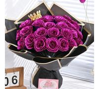 12 pezzi profumo di rose glitterate da 7 cm, profumo di fiori artificiali glitterati fai-da-te, rose artificiali fucsia, profumo di rose finte sempre lucenti, adatto per anniversario, fidanzamento, ma