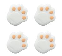 12 Pezzi Protezione Angolare a Forma di Zampa di Gatto 1,5 X 1,5 X 0,7 Pollici Paraspigoli a Prova di Bambino per Mobili Tavolo Scrivania (Bianco puro)
