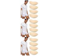 12 Pezzi Protezione Intima Maschile Coppa Sagomata, Gialla | Poliestere e Spugna Forata, Forma Concava a U, per Costume e Pantaloncini Compressivi