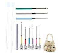 12 Pezzi Punch Needle Kit, Ago Magico per Ricamo, Cucitura con Ricamo in Acciaio Punzone Art Needles set di strumenti per maglieria artigianale fai-da-te per principianti del punto croce con