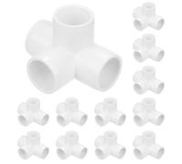 12 pezzi raccordi in PVC, connettori per tubi in PVC da 1/2" a 4 vie [bianco]