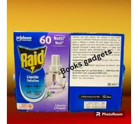 12 pezzi Raid LAVANDA Ricarica Liquida per Diffusore per Zanzare 60 Notti 36ml
