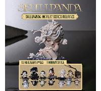 12 pezzi regolari + 1 pezzo "Fiore di pruno" nascosto in una scatola cieca, altezza 8 cm, stile di arte fantastica di pittura cinese a inchiostro, edizione limitata dipinta a mano, perfetto per la dec