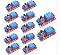 12 pezzi relè modulo 5 V: scheda relè a 1 canale con optoaccoppiatore, scheda di espansione trigger, modulo relè, scheda di relè stabile, supporto alto e basso trigger per Arduino