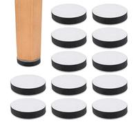 12 Pezzi Rialzo Autoadesivo per Mobili, Robusti, Protezione del Pavimento, Rialzi per Mobili Alti in Acciaio Al Carbonio per Armadio e Divani per Letto Divano e Armadi, Altezza 1,5 cm Diametro 6 cm