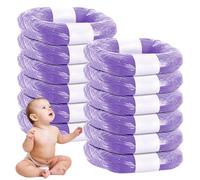 12 Pezzi Ricarica Mangiapannolini Compatibili con Tutti Tipi di Ricarica, Compatibile con Maialino, Sacchetti Profumati Blocca Odori con 7 Strati Protettivi Ricariche per Mangia Pannolini, Viola
