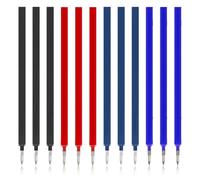12 Pezzi Ricariche Cancellabili Compatibili con Legami (3Rossi,3Blu Cristallo,3Blu Scuro,3Neri) punta della penna 0,7 mm,facili da cancellare, per la scuola e la vita di tutti i giorni,altezza 13 cm