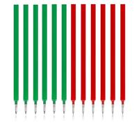 12 Pezzi Ricariche Cancellabili Compatibili con Legami (6 Rossi, 6 Verdi) punta della penna 0,7mm,facili da cancellare, per la scuola e la vita di tutti i giorni,altezza 13cm
