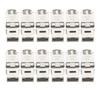 12 pezzi RJ45 Keystone Cat7 Cat6A schermato FTP in lega di zinco modulo di rete Keystone Jack connettore adattatore 10 GB di rete