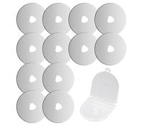 12 Pezzi Rotary Cutter Lame Ricambio, 28mm Lame Rotonde, per Quilting, Carta, Tessuto, Scrapbooking, Cucito, Taglio del Tessuto
