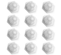 12 Pezzi Rotelle per Mobili, Ruote per Mobili Sferiche, Rotelle a Sfera per Trasferimento, Rotelle Universali in Nylon, per Trasporto di Mobili e Merci