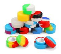 12 Pezzi Rotondi Mini Contenitori Contenitori per Cera in Silicone, Antiaderente Olio Cera Contenitore in Silicone da 5 ml per Conservare Creme, Cere, Cosmetici