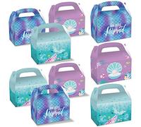 12 Pezzi Sacchetti Regalo di Sirena,Borsa Regalo per la Festa di Sirena,Mermaid Caramelle Scatole,per Festa di Sirene sotto Il Mare,Feste, Compleanni