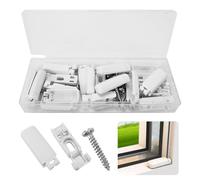 12 Pezzi Scarpe Di Bloccaggio Per Tende Plissettate, Parti di Ricambio Pieghettate,Scarpe di Loccaggio per Tende Pieghettate Tensionate, per Supporto Adesivo e Piastre Adesive Frontali Adesive