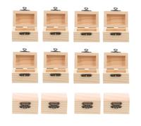 12 Pezzi Scrigno in Legno e Chiusura con Coperchio a Cerniera Mini | Progetti Creativi e Occasioni Speciali, Finitura Grezza, Uso Ripetuto, per Gioielli e Decorazioni
