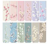 12 pezzi Segnalibri magnetici, con motivi floreali per donne, segnalibri magnetici per organizer, disponibili in più stili, fermafogli magnetici, segnalibri magnetici, clip per lettura di libri, essen