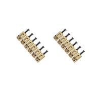 12 Pezzi Selle Ponte per Chitarra In Metallo Sella Roller String Tremolo Bridge Selle per Parti di Ricambio per Chitarra Elettrica, Oro