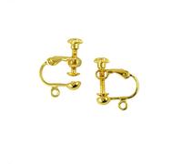 12 pezzi senza buco vite orecchino clip gancio piatto fai da te artigianato oro