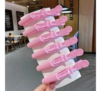 12 pezzi/set Clip per capelli in plastica a forma di coccodrillo rosa, clip per capelli a forma di alligatore, clip per frangia senza cuciture, clip a bocca di papera a forma di coccodrillo, clip di p