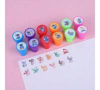 12 pezzi Set di adesivi in plastica a tema Stitch Disney, colori assortiti, kit fai-da-te per scrapbooking, regali per feste di compleanno e vacanze, forniture scolastiche, ritorno a scuola Tagli Unic