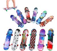 12 Pezzi Set di Mini Skateboard per Dita,Skateboard da Dito per Bambini, Giochi di Dita per Ragazzi e Ragazze,Finger Skateboard Giocattolo, Regalo di Compleanno per Bambini (Motivo Casuale)