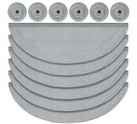 12 pezzi Set di salviette per Roborock Saros 10 robot aspirapolvere, 6 salviette e 6 spazzole laterali, microfibra con ioni d'argento VibraRise 4.0 sistema di pulizia accessori