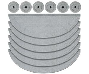 12 pezzi Set di salviette per Roborock Saros 10 robot aspirapolvere, 6 salviette e 6 spazzole laterali, microfibra con ioni d'argento VibraRise 4.0 sistema di pulizia accessori