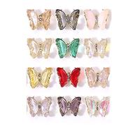 12 pezzi/set di strass di cristallo di vetro nail art per abbigliamento stile farfalla scarpe telefoni gioielli pietre preziose lucide