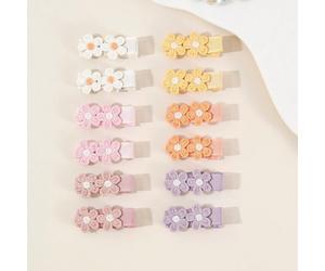 12 pezzi/Set Fermagli per capelli stile dopamina carini con fiori & cuori per bambina, non dannosi, adatti per le vacanze e l'uso quotidiano Y2 Tagli UnicaPianteLega di ferro