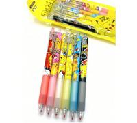 12 pezzi/set Penne gel Pocket Monster Pikachu 0,5 mm inchiostro nero, penne per firma, forniture per scuola e ufficio, gadget per feste, per forniture scolastiche, per il ritorno a scuola 1 pz casuale