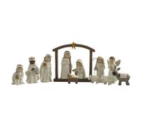 12 Pezzi / Set Presepe Scultura Statuetta Miniature Regalo Religioso Chiesa