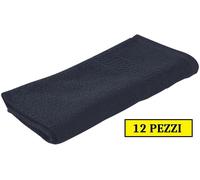 12 PEZZI SIBEL INVINCIBLE ASCIUGAMANI IN COTONE 50x80cm ALTA QUALITA NERO