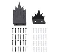 12 Pezzi Sicurezza Recinzione Picchi 5 X 2,5 X 4,5 cm Ferro Uccello Recinzione Deterrente con Tubi di Espansione, Viti, Sicurezza Muro Deterrente Antifurto per la Casa