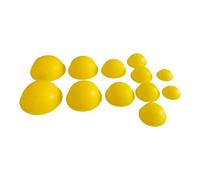12 Pezzi Silicone Vuoto Coppettazione Tazza Flessibile Accessorio Silicone Can Estrattore Giallo
