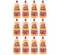 12 pezzi SOLE PIATTI ACETO Detersivo per lavaggio Stoviglie Anti Odore 1100ml