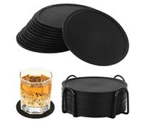 12 Pezzi Sottobicchieri in Silicone, Antiscivolo Sottobicchieri,Sottobicchiere per Bevande con Supporto per Tutti i Tipi di Tazze in Bar, Caffè,Case e Altro