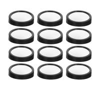 12 Pezzi Specchio Rotondo per Angolo Cieco Regolabile 360 Gradi | Vetro e Plastica, e Stabile, per Retrovisori Auto, Riduce gli Angoli Ciechi, Nero