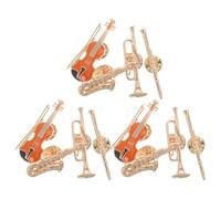 12 Pezzi Spilla Vintage in Metallo Oro a Forma di Violino | Accessorio Facile da Indossare, per Colletto e Outfit Festivi, di Compleanno