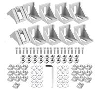 12 Pezzi Staffe Angolari Per Profili Alluminio 40 x 40, Mmprofilo CNC, Staffe a L di 90 Gradi, Angolare Per Rinforzare Tavoli, Stampante 3D