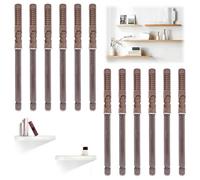 12 Pezzi Staffe Supporto Mensola Invisibile, 170mm Staffa per Ripiani Fai-da-te Mensole da Parete, Supporti a Muro Nascosti, Selli a Scomparsa, Con Rondelle e Tasselli, per Librerie e Scaffali a Muro