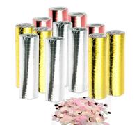 12 pezzi Stelle filanti rosa metallizzato e color argento, Decorazioni di Capodanno con Stelline Scintillanti e Stelle Filanti, Set di Decorazioni di Capodanno e Matrimonio(Rosa, oro e argento)