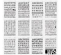 12 Pezzi Stencil Lettere Alfabeto, Stencil Lettere in Plastica, Stencils Lettere Piccole Grandi Numeri, Stencils Lettere Pittura, Riutilizzabile, per Scrapbooking Progetti Artistici Pittura
