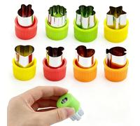 12 Pezzi tagliapasta in acciaio inox, formine per biscotti e verdure, stampi per biscotti per bambini, verde, per biscotti, carne in scatola, formaggio, pane, prosciutto, panini