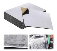 12 Pezzi Tappetini Isolanti per Auto, 40x25 cm, 5 mm Stuoia Autoadesiva Dell'Attenuazione del Suono, Cuscinetto Fonoisolante Isolamento per Auto, per Isolamento Acustico, Ignifugo, Impermeabile