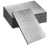 12 Pezzi Tappetini Isolanti Per Auto, Insonorizzazione Auto Dynamat, Pannello Isolante Termico, Fonoassorbente Butilico, Può Essere Tagliato Liberamente, Impermeabile, Ignifugo, Argento