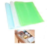 12 Pezzi tappetini per frigorifero interno,tappetino frigo antimuffa Trasparente in PP,44 x 29 cm antibatterico frigorifero pad per verdura,Lavabile,Tagliabili,per cassetti,Armadi,Tavolo(3 Colori)