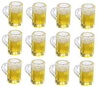 12 pezzi tazza di birra casa delle bambole tazze in miniatura modello di tazza di casa delle bambole per accessori per la casa delle bambole in miniatura con la birra alla ricerca realisticaDurabilità