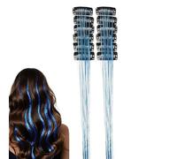 12 Pezzi Tinsel Extension Capelli Con Clip | 50 Cm Extension Capelli Clip | Hair Tinsel Clips | Extensions Resistenti Al Calore per Bambine | Accessoriy Colorati per Feste E Festival Da Donna