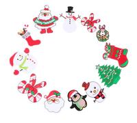 12 Pezzi Toppe Natalizie Ricamate per Borse e Abiti Donna, Adesive | Piccole e Pratiche, Design Ricco e Delicato, in Poliestere, per Natale e Uso Creativo Stile Casuale